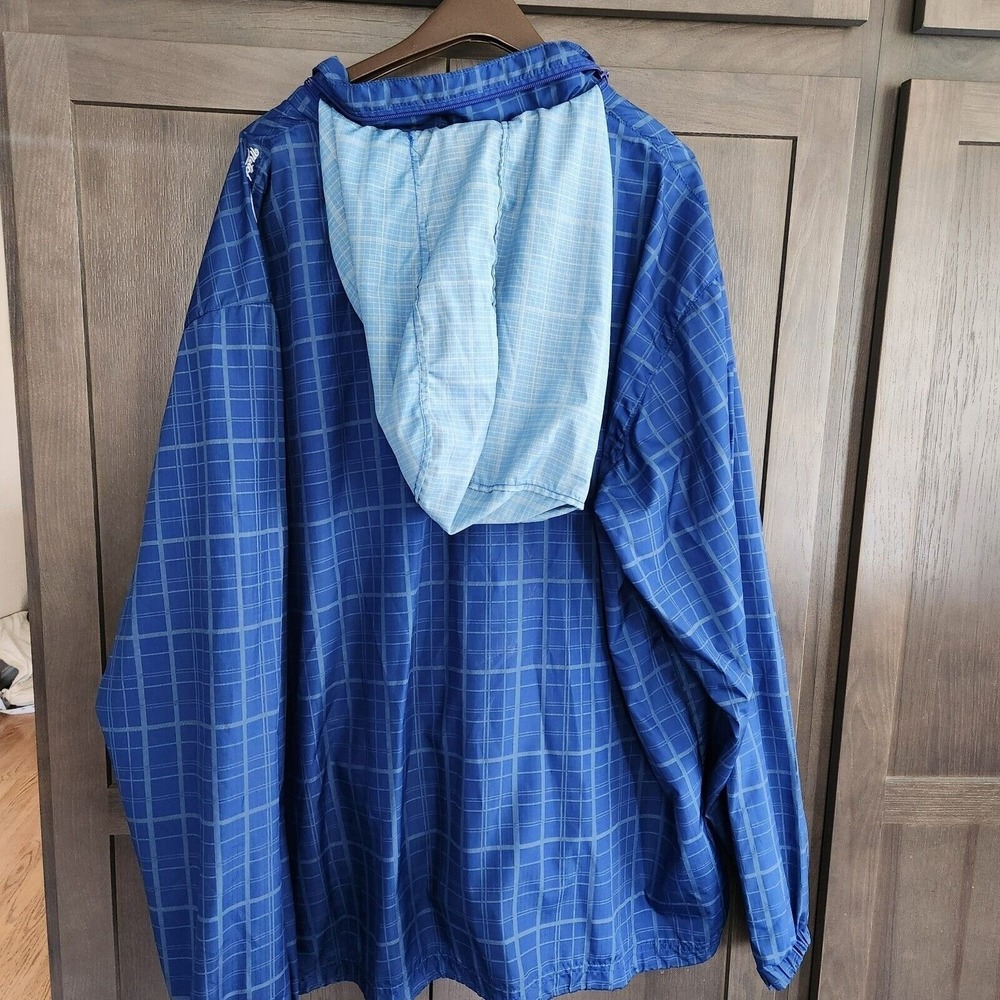 Mitchell & Ness LA Dodgers Jacket 4XL Blue Grid Plaid Windbreaker MLB Vtg Vibe‎ - Picture 6 of 16